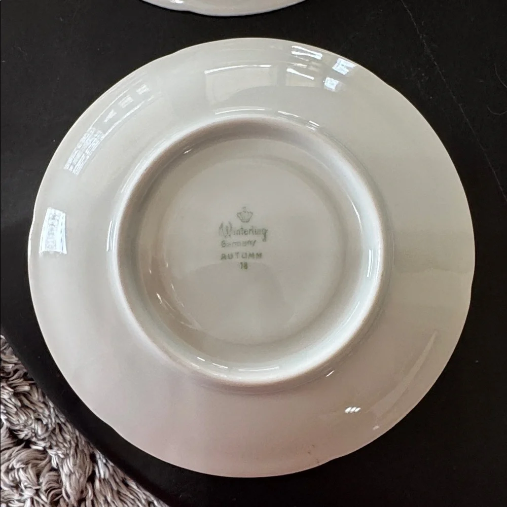 Winterling Bovaria Germany Autumn Leaves Set of 4 Saucers 6